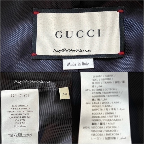 Gucci NWT strawberry print navy gold Fil Coupé blazer *Shop@iamwarrior - Picture 10 of 13